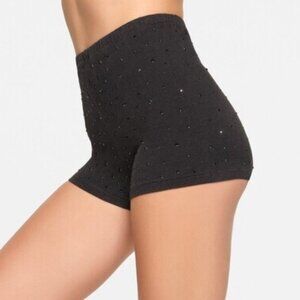 SKIMS Outdoor Rhinestone Short Shorts | Washed Onyx | Size XS✨